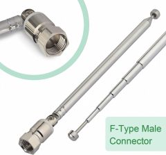 Superbat FM Telescopic Antenna Kit 75 Unbal F Type Connector DAB Radio Replacement Antenna for TV AM FM Radio Stereo Receiver Bose Wave Radio etc.