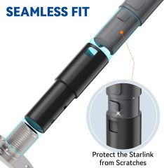 GODPEE Antenna Mounting Kit for Starlink Satellite Dish V2 Standard Actuated Antenna -[Solid Pipe Adapter + Stainless Steel Antennae Base] Mount Kit [Seamlessly Fit] - for Marine Automotive