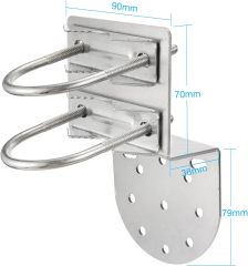 GODPPE Starlink Antenna Wall U-Bolt Clamp Pole Mount Bracket Kit Starlink Pipe Adapter -for Starlink Outdoor TV Satellite Dish Lora Antenna Mast Universal Mounting Set - for Holding Pole 1.1 to 1.97in