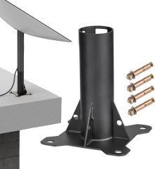 GODPEE Antenna Heavy-Duty Bracket for Starlink Satellite Dishes Roof Pole Mounting Kit Accessory - Short Horizontal Bracket with Wire Cable Clips