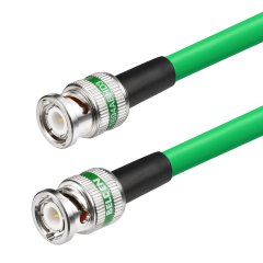 Superbat SDI Video Cable  BNC Male to BNC Male Using Belden Connector and Belden 1694A Green Coax Cable