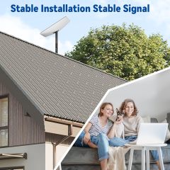 GODPEE Pipe Adapter for Starlink Satellite Dish V2 Antenna Pole Mount with U Bolt Pole Clamp - Sturdy Aluminium Alloy - Built-in Anti-Rotation Rib Safe Stable Pipe Adapter