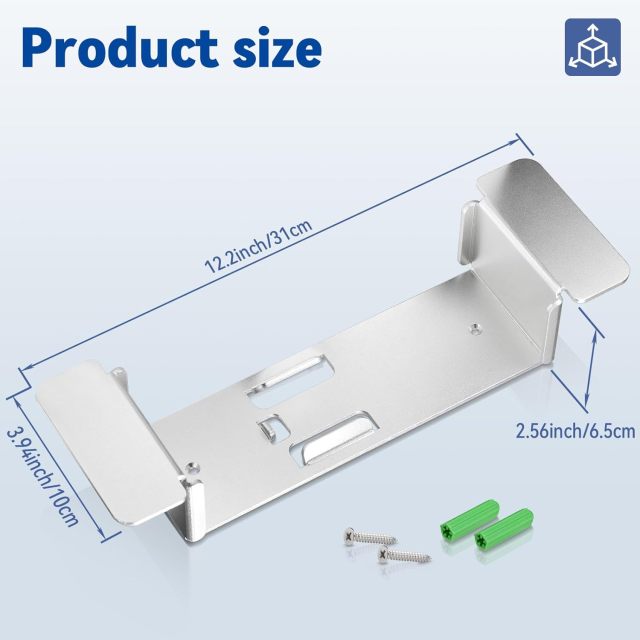 GODPEE Aluminium Cable Caddy for Starlink Satellite Ethernet Replacement Cable - Mounting Kit with Built-in Ethernet Adapter Holder - for 30ft 75ft 150ft Starlinks Extension Cord Cables Wall Mount
