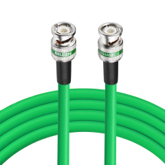 Superbat SDI Video Cable  BNC Male to BNC Male Using Belden Connector and Belden 1694A Green Coax Cable