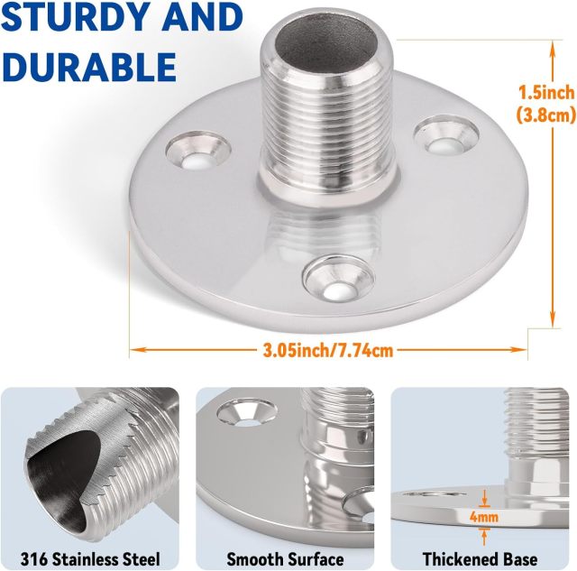 GODPEE Antenna Mounting Kit for Starlink Satellite Dish V2 Standard Actuated Antenna -[Solid Pipe Adapter + Stainless Steel Antennae Base] Mount Kit [Seamlessly Fit] - for Marine Automotive