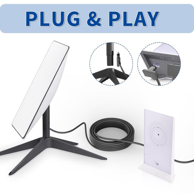 GODPEE 30Ft Replacement Cable for Starlink V2 [Standard Actuated ] Rectangular Satellite Dish Antenna - Heat Resistant Extension Cable Accessories for Starlink