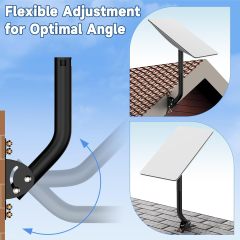 GODPEE Antenna Wall Mounting Kit Roof J-Pole Mount for Starlink Satellite Internet Installation Kit Accessories with Stainless Steel Mast Clamps - Bracket Adjustable Angle