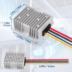 GODPEE DC Converter Regulator Step UP 12V to 48V - 3A 144W Power Supply Adapter Voltage Booster Converter for Starlink Golf Cart Club Car Truck Vehicle Boat Solar System