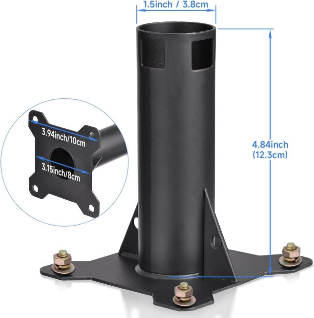 GODPEE Antenna Heavy-Duty Bracket for Starlink Satellite Dishes Roof Pole Mounting Kit Accessory - Short Horizontal Bracket