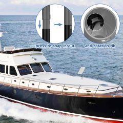 GODPEE Antenna Mount for Starlink Satellite Dish V2 Standard Actuated Antenna -[Seamlessly Fit Solid Pipe Adapter + Stainless Steel Antennae Base] Mounting Kit - for Marine Automotive