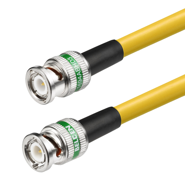 Superbat SDI Video Cable  BNC Male to BNC Male Using Belden Connector and Belden 1694A Yellow Coax Cable