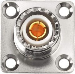 wlaniot SO-239 Chassis Mount Connector SO239 Solder Connector UHF Female 4 Holes Panel Chassis Mount Flange Solder Cup Connector SO239 Bulkhead Connector 3pcs