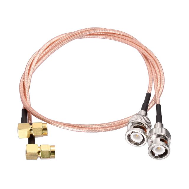 SUPERBAT SMA to BNC Cable Pigtail，SMA Male Right Angle to BNC Male Adapter Using RG316 Jumper RF Coaxial Cable, 20Inch 2Pcs