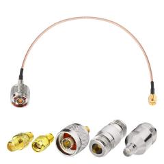 SUPERBAT SMA Male to N Male Coaxial Coax Cable 20inches, SMA to N Cable + 5pcs SMA to N Male/Female Adapter KIT for Cell Antenna Router 3G 4G LTE Ham Antenna etc
