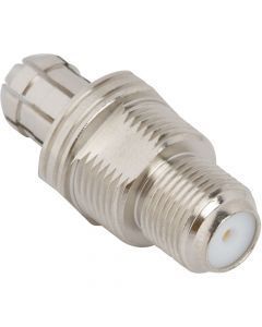 BNC Push on Plug to F-Type Jack Adapter 75 Ohm Straight Bulkhead