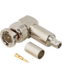 BNC Right Angle Crimp Plug RG-59 RG-62 75 Ohm