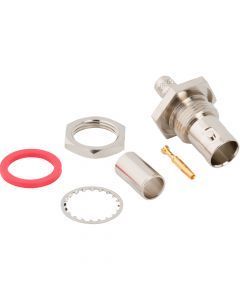 BNC Straight Crimp Jack Belden 1505A AT&T 734 Bulkhead Rear Mount 75 Ohm
