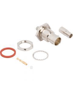 BNC Straight Crimp Jack Belden 1855A Belden 4855R Belden 4855P Bulkhead Rear Mount 75 Ohm 12G Optimized