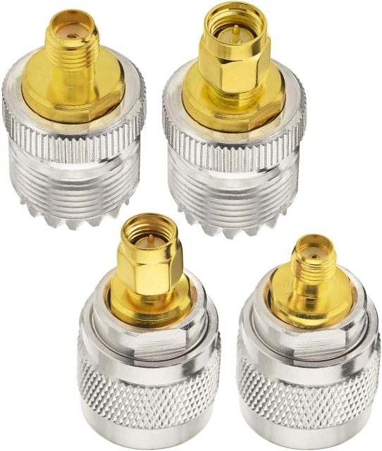 Superbat UHF to SMA Adapter, UHF Male/Fmale (PL259/SO239) to SMA Male/Female Connector RF Coax Coaxial Adapter Kit