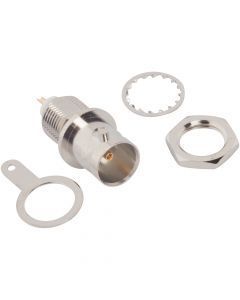 BNC Straight Receptacle Jack Solder Cup Bulkhead Front Mount 75 Ohm