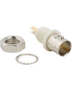 BNC Straight Receptacle Jack Solder Cup Bulkhead Front Mount 75 Ohm Isolated