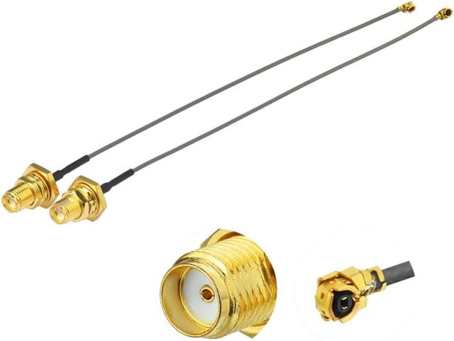 Superbat 6" U.fl/IPEX Cable Mini PCI to SMA Female Low Loss Coaxial Cable for Wireless Routers Mini PCIe Cards Network Extension Bulkhead Pigtail PCI WiFi WAN Repeater Low Loss Coaxial Cable 2-Pack