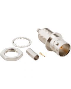 BNC Straight Crimp Jack RG-179 Belden 179DT Bulkhead Front Mount 75 Ohm