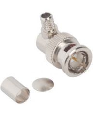 BNC Right Angle Crimp Plug RG-59 RG-62 75 Ohm
