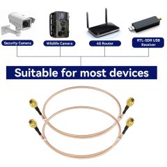 Superbat SMA Coax Cable SMA Male to SMA Male Connector Cable 6inch RG316 Coaxial Cable Jumper for 3G 4G LTE WiFi Antenna Router RTL SDR Dongle Analyzer etc. 5-Pack