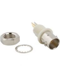 BNC Straight Receptacle Jack Solder Cup Bulkhead Front Mount 75 Ohm Isolated