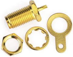 wlaniot SMA Female Connector SMA Coaxial Panel Mount Connector with Bulkhead Nut and Solder Cup Terminal 5pcs