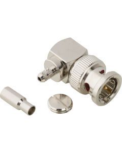 BNC Right Angle Crimp Plug RG-179 Belden 179DT 75 Ohm