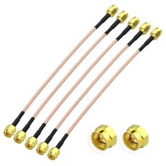 Superbat SMA Coax Cable SMA Male to SMA Male Connector Cable 6inch RG316 Coaxial Cable Jumper for 3G 4G LTE WiFi Antenna Router RTL SDR Dongle Analyzer etc. 5-Pack