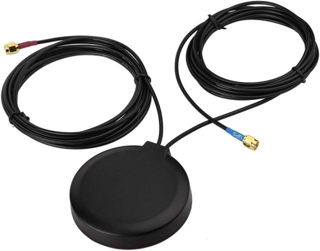 Superbat GPS + 4G LTE Combination Antenna Magnetic Mount with SMA Connector for GPS Navigation Head Unit Car Telematics 4G LTE Mobile Cell Booster System