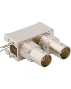 BNC Right Angle Jack Bulkhead Rear Mount 75 Ohm
