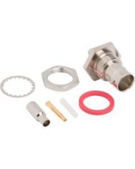 BNC Straight Crimp Jack RG-179 Belden 179DT Bulkhead Rear Mount 75 Ohm