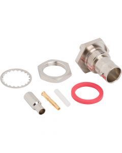 BNC Straight Crimp Jack RG-179 Belden 179DT Bulkhead Rear Mount 75 Ohm
