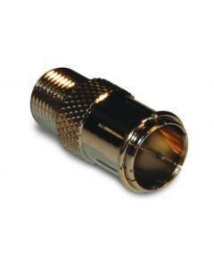 F-Type Jack to F-Type Push-on Plug Adapter 75 Ohm Straight