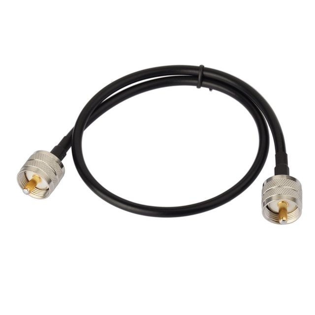 Superbat UHF Male PL-259 to UHF Male PL-259 Low Loss Digital Coax UHF Jumper Cable (2ft RG58) for HAM & CB Radio,Antenna Analyzer,Dummy Load,SWR Meter
