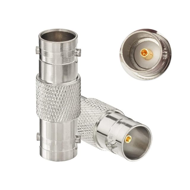Superbat BNC Adapter 75 Ohm SDI Connector BNC Female to Female Barrel Connector for HD-SDI/3G-SDI/4K/8K SDI Video Camera Cable (2Pcs)