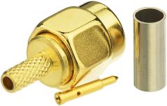 SUPERBAT SMA Crimp Connectors Kit SMA Male + SMA Female Crimp Solder Connector Kit Attachment for RG174 RG316 RG188 LMR100 Coax Cable 10-Pack