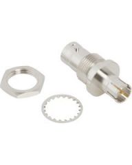 BNC Jack to BNC Push-on Plug Adapter 75 Ohm Straight Bulkhead