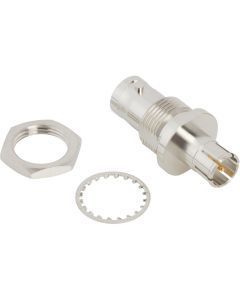 BNC Jack to BNC Push-on Plug Adapter 75 Ohm Straight Bulkhead