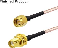 SUPERBAT SMA Crimp Connectors Kit SMA Male + SMA Female Crimp Solder Connector Kit Attachment for RG174 RG316 RG188 LMR100 Coax Cable 10-Pack