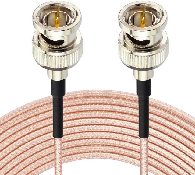 Superbat 3G HD SDI Cable BNC Cable(30cm 75 Ohm) RG179 Jumper for Cameras and Video Equipment，Supports HD-SDI/3G-SDI/4K/8K，SDI Video Cable (Straight,1Pcs)