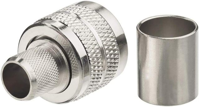 wlaniot PL259 Crimp Connector PL-259 Plug Male Connector pl259 pl-259 UHF Male Solder Connector for LMR-400 RG-213 CB Ham Radio Antenna 2pcs