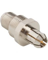 BNC Push on Plug to F-Type Jack Adapter 75 Ohm Straight Bulkhead