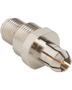 BNC Push on Plug to F-Type Jack Adapter 75 Ohm Straight Bulkhead