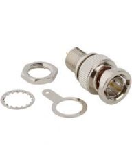 BNC Straight Receptacle Plug Solder Cup Bulkhead Front Mount 75 Ohm