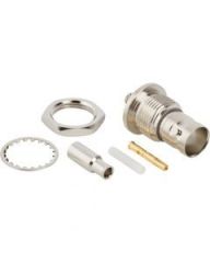 BNC Straight Crimp Jack RG-179 Belden 179DT Bulkhead Rear Mount 75 Ohm Isolated